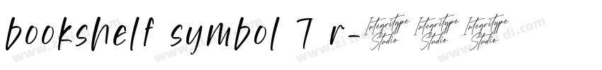 bookshelf symbol 7 r字体转换